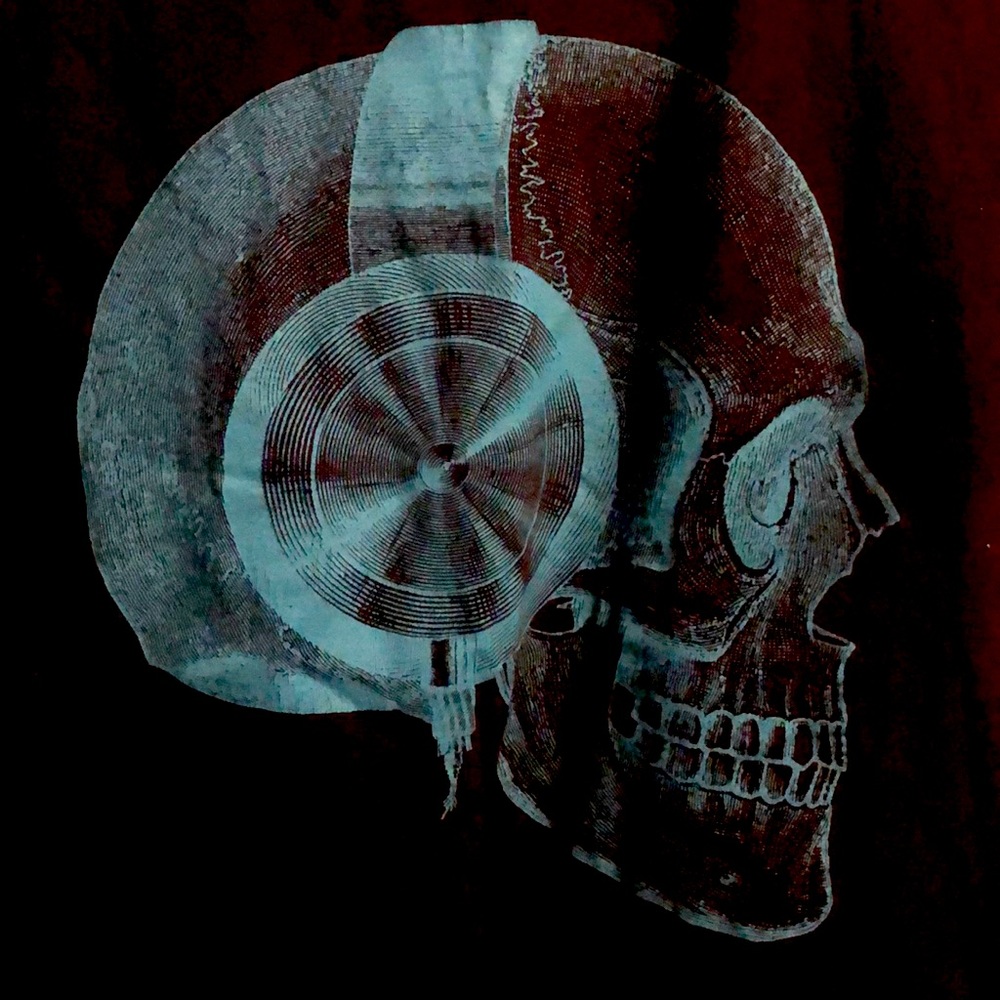 (2 for $20) Old navy skull head music graphic tee Medium